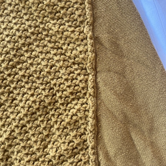 VNTG WOOL/COTTON BLEND EMBROIDERED OPEN KNIT V NECK CHUNKY SWEATER COTTAGECORE - Picture 5 of 6